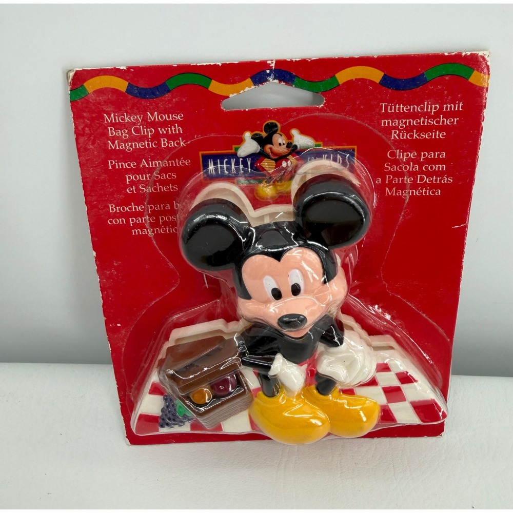 Wilton Mickey Mouse Bag Clip Magnet Vintage Picnic 3D Disney Collectible New